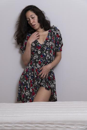 Sage Teller in We Are Hairy set Colorful Dress