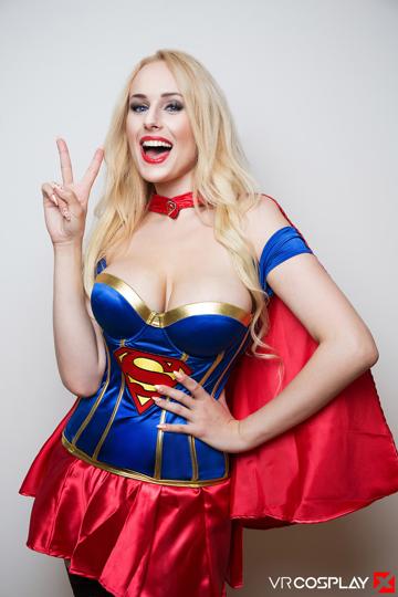 Angel Wicky in VR Cosplay X set Supergirl Cosplay