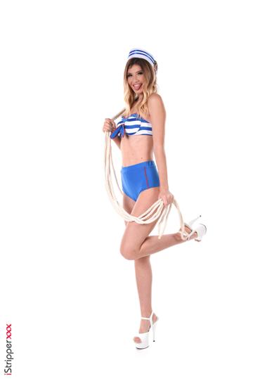 Candice Demellza in Istripper set Hello, Sailor !