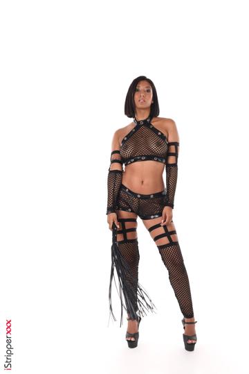 Alika in Istripper set Netted Dom