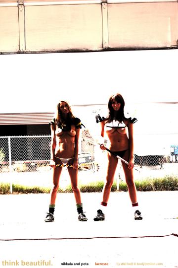 Nikkala Stott and Peta Todd in Body In Mind set Lacrosse