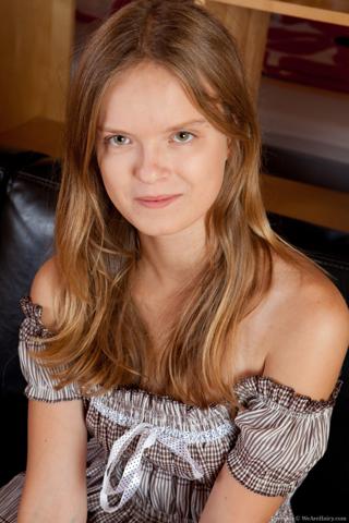 Denisma in We Are Hairy set Red head Denisma with perky tits and hairy pussy