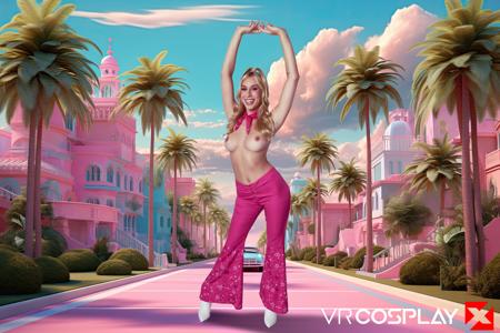 Kay Lovely in VR Cosplay X set Barbie