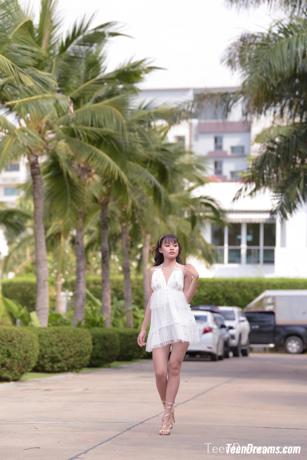 Sowan in Teen Dreams set Sexy White Dress