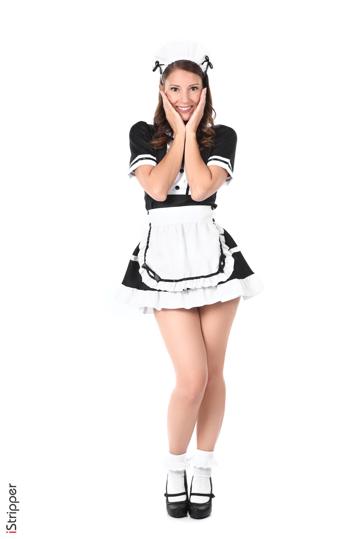 Miluniel in Istripper set Maid Day