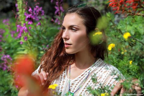 Elena Generi in MPL Studios set Tending Natures Garden